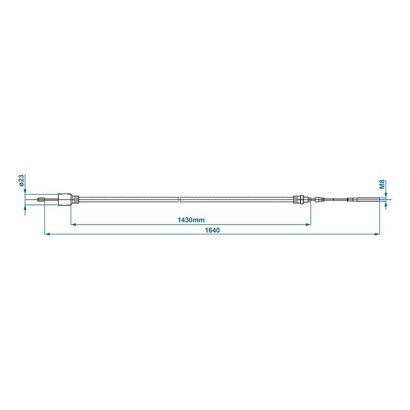 Linka hamulcowa 1430/1640mm tuleja Ø26/23mm pasuje do ALKO do ’97