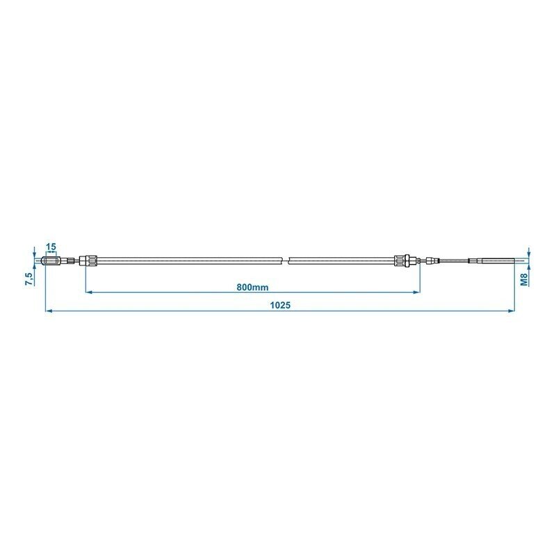 Brake cable with eye suitable for ALKO 800/1025mm