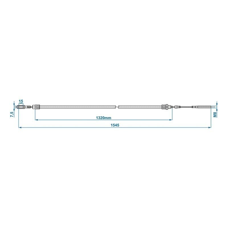 Linka hamulcowa z okiem odpowiednim do ALKO 1320/1545mm