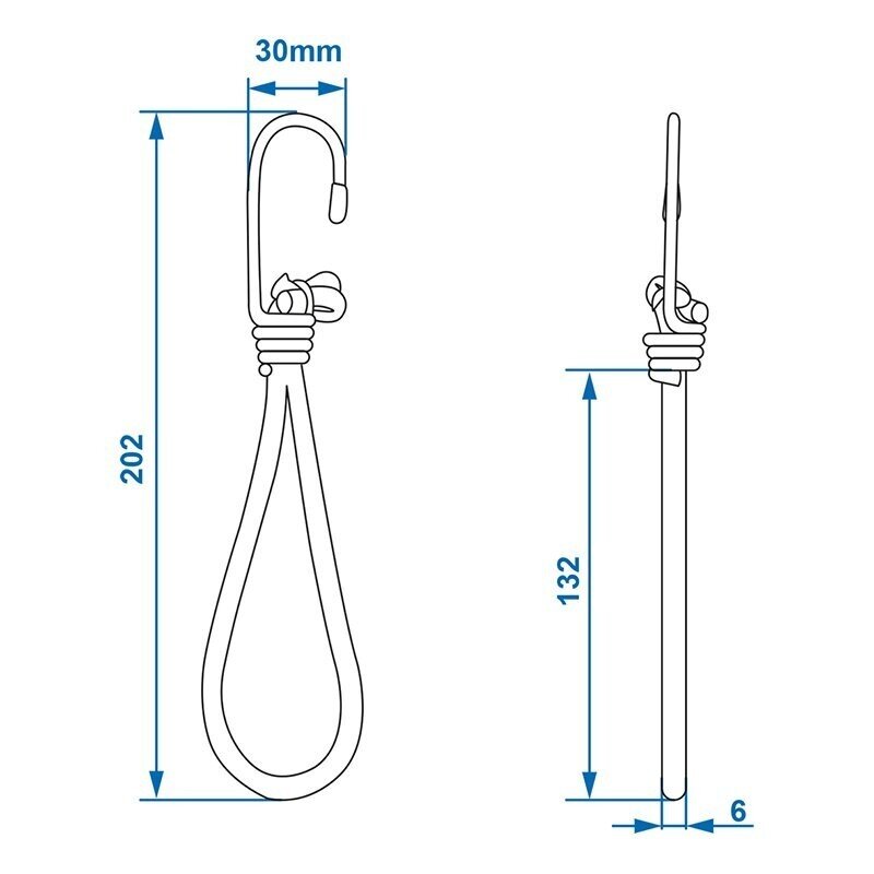 METAL HOOK + EXPANDER FOR HOOKING THE NET ON THE TRAILER SET OF 4PCS.