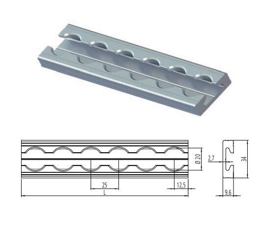 LISTWA MOCOWANIA ŁADUNKU AIRLINE 3000 x 34 mm