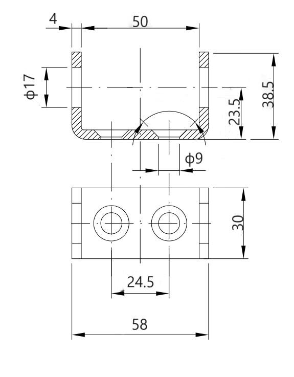 Hinge bracket for sideboards open