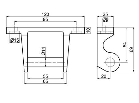 Zawias burtowy wywrotki 120