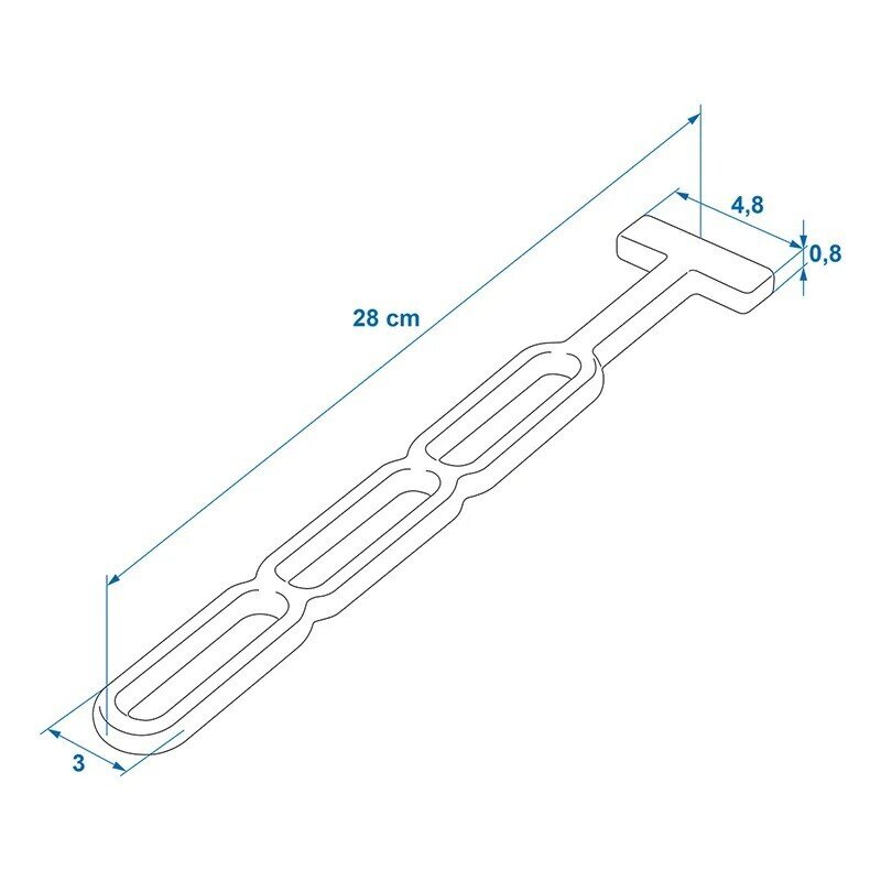 ZACZEP GUMOWY PLANDEKI 3 POZYCYJNY 285mm